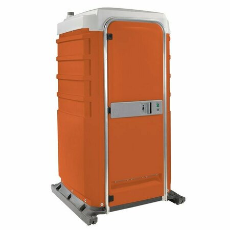 POLYJOHN FS33011 Fleet Orange Premium Portable Restroom with Freshwater / Recirculating Flush Tank 621FS33011